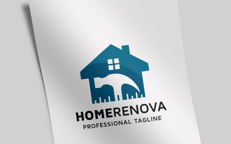 Download Шаблон логотипа "Home Renova Logo Template" / Home Renova Logo Template - Шаблон логотипа на тему графика brand,branding,builder,building,business,carpenter,company,construction,contractor,hammer,home,house,house frame,identity,measure,print ready,renos,renovation,repair,reparation
