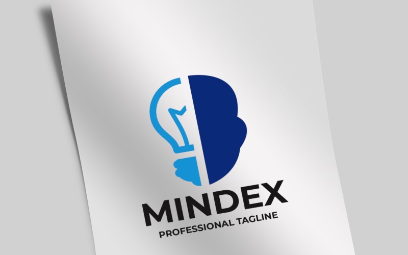 Download Шаблон логотипа "Mindex Logo Template" / Mindex Logo Template - Шаблон логотипа на тему графика ai,artificial intelligence,augmented reality,box,brainstorm,bright,business,creative,creativity,data,development,digital,engineer,entertainment,gaming,global,head,hexagon,human,idea