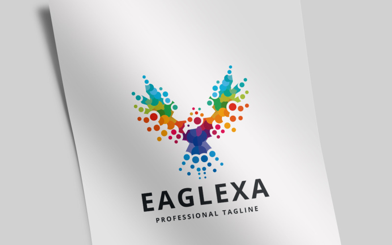 Pixel Eagle Logo šablona