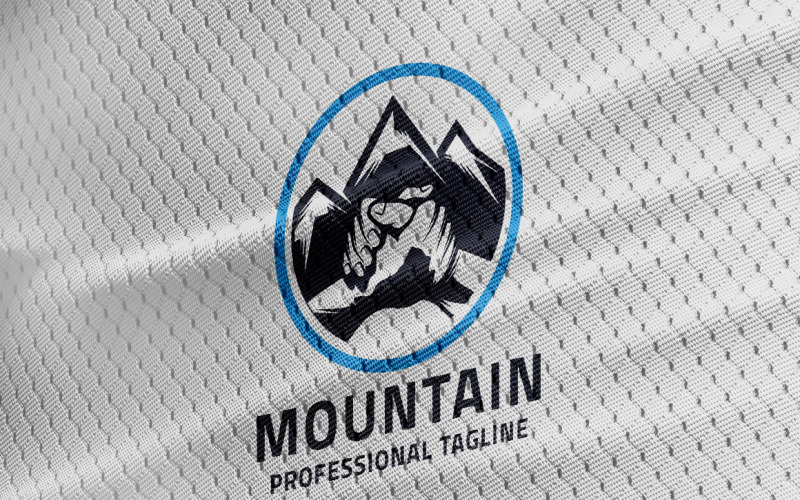 Download Шаблон логотипа "Power Team Mountain Logo Template" / Power Team Mountain Logo Template - Шаблон логотипа на тему графика adventure,backpack,backpacker,badge,camping,company,crest,guide,hiking,journey,mountain,shop,sport,team,tour,trekking,trip,walk,adventures,blue