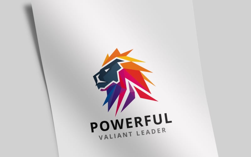Download Шаблон логотипа "Powerful Lion Logo Template" / Powerful Lion Logo Template - Шаблон логотипа на тему графика animal,animals,business,colorful,consultant,corporate,digital,finance,finances,financial,firm,fund,investing,investment,king,kingdom,lion,majestic,marketing,media