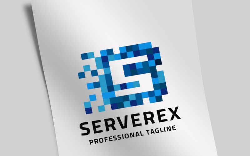 Download Шаблон логотипа "Serverex Letter S Logo Template" / Serverex Letter S Logo Template - Шаблон логотипа на тему графика architecture,black,blockchain,box,capital,communication,connection,cube,data,deposit,development,digital,folder,geometric,hexagon,host,hosting,letter s,line,logo