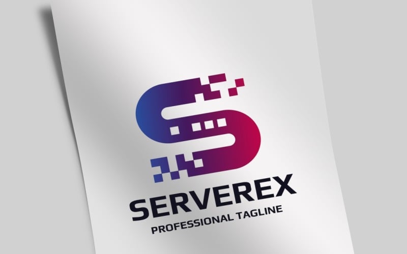 Download Шаблон логотипа "Serverex Letter S Logo Template" / Serverex Letter S Logo Template - Шаблон логотипа на тему графика architecture,black,blockchain,box,capital,communication,connection,cube,data,deposit,development,digital,folder,geometric,hexagon,host,hosting,letter s,line,logo