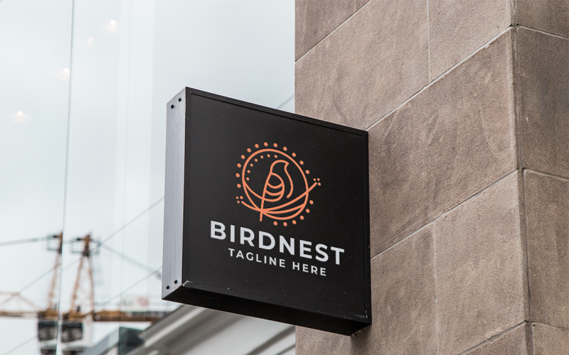 Download Шаблон логотипа "Bird Nest Logo Template" / Bird Nest Logo Template - Шаблон логотипа на тему графика abstract,animal,beauty,bird,boutique,brand,business,cartoon,concept,creative,emblem,family,graphic,home,illustration,logo,logotype,modern,nest,outline