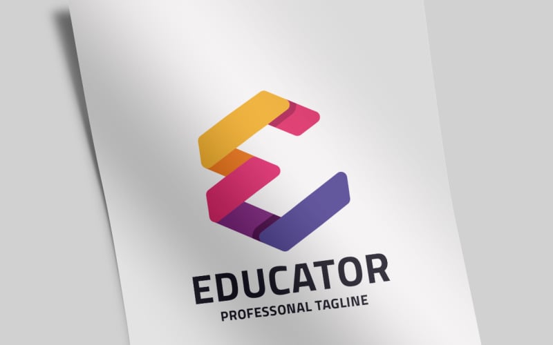 Download Шаблон логотипа "Educator Letter E Logo Template" / Educator Letter E Logo Template - Шаблон логотипа на тему графика academics,accounts,app,book,book check,brand,coaching,cube,e alphabet,e symbol,egde,growth,hexa,hexagon,learning,lines,modern,software,technology,web