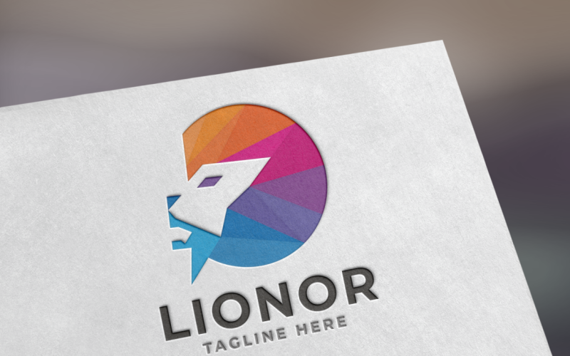 Kreisförmige Löwenkopf-Logo-Vorlage