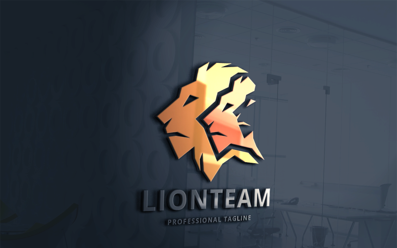 Lion Team Logo Template