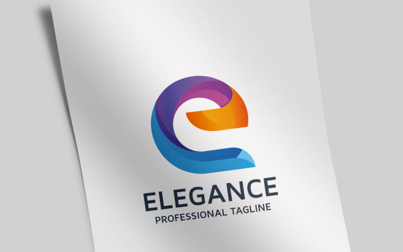 Modello di logo di lettera E di eleganza