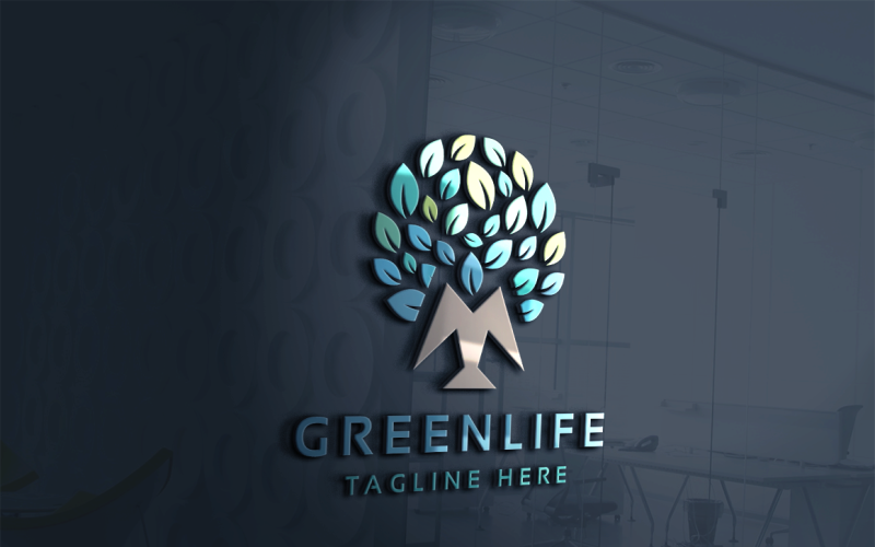 Modelo de logotipo da Green Life