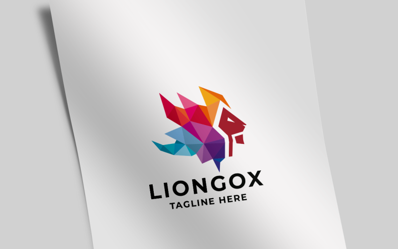 Plantilla de logotipo de León de diseño de prueba