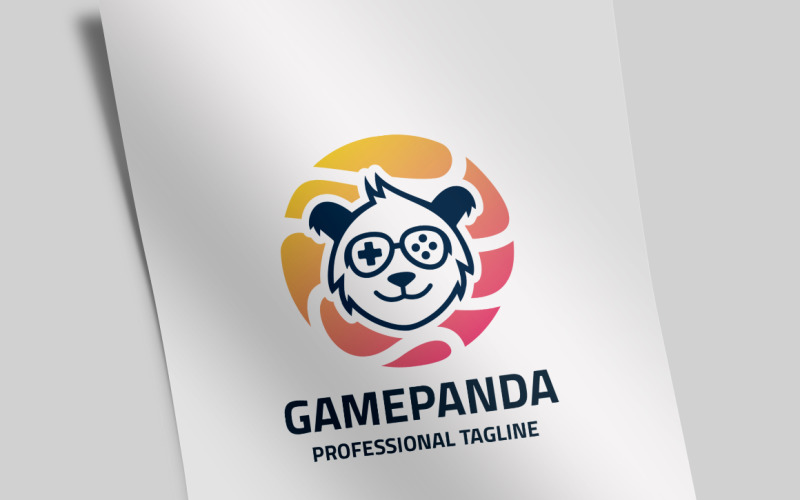 Spel Panda Logo sjabloon