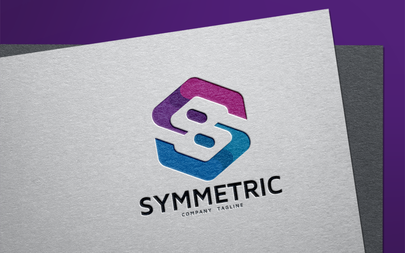 Symmetrische briefsjabloon S Logo