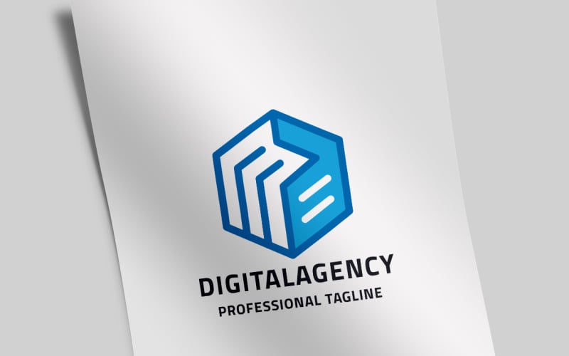 Szablon Logo litera D agencji cyfrowej