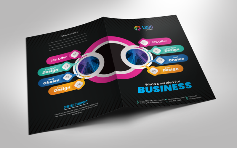 Download Фирменный стиль "Business Presentation - Corporate Identity Template" / Business Presentation - Corporate Identity Template - Фирменный стиль на тему графика black,blue,both side design,business card,creative,design,flyer,graphic,green,landscape,logo,magazine,modern,modern design,official,presentation,print,print ready,professional,simple