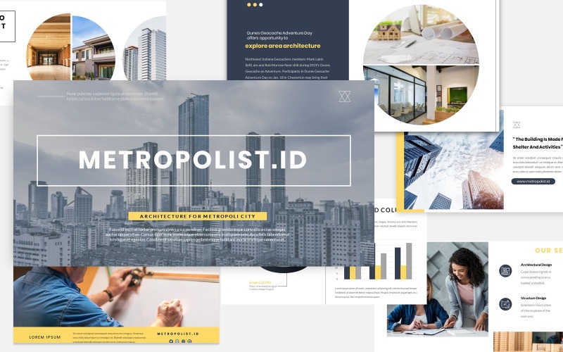 Metropolist Architecture PowerPoint-sjabloon