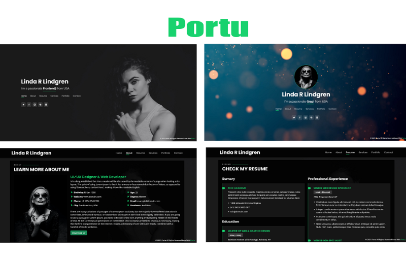 Personal Portfolio Bootstrap 5 Landing Page Template