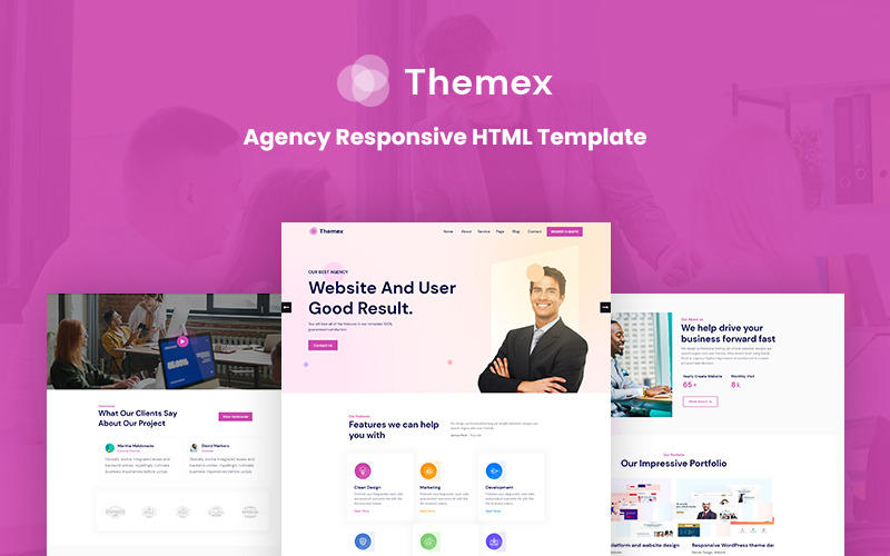 Themex - Ajans HTML5 Duyarlı Web Sitesi Şablonu