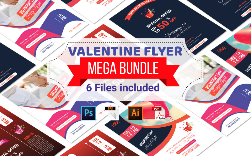 Download Фирменный стиль "Valentine Pink Flyer - Corporate Identity Template" / Valentine Pink Flyer - Corporate Identity Template - Фирменный стиль на тему графика celebration,club,couple,event,flyer,heart,invitation,ladies night flyer,love,love flyer,nightclub,party,pink,post,red,romantic,rose,roses,sexy,st valentines day