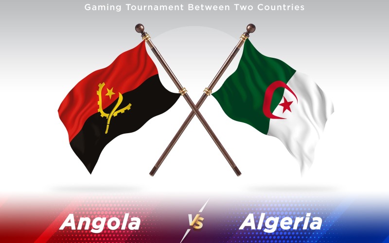 Download Иллюстрация "Angola versus Algeria Two Countries Flags - Illustration" / Angola versus Algeria Two Countries Flags - Illustration - Иллюстрация на тему графика national,patriotic,europe,asia,republic,map,flag,country,cartography,geography,nation,illustration,graphic,vector,state,world,isolated,symbol,border,icon