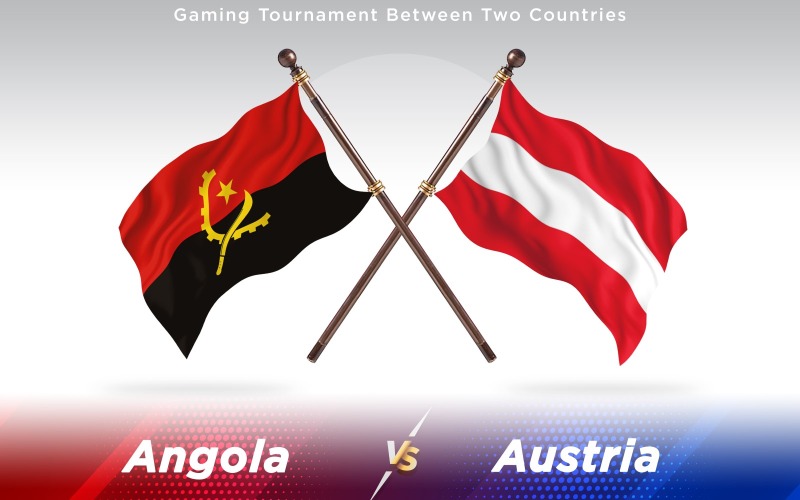 Angola versus Rakousko dvě země vlajky - ilustrace
