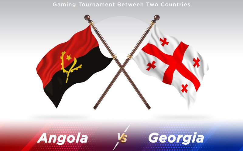 Angola gegen Georgia Zwei Länder Flaggen - Illustration