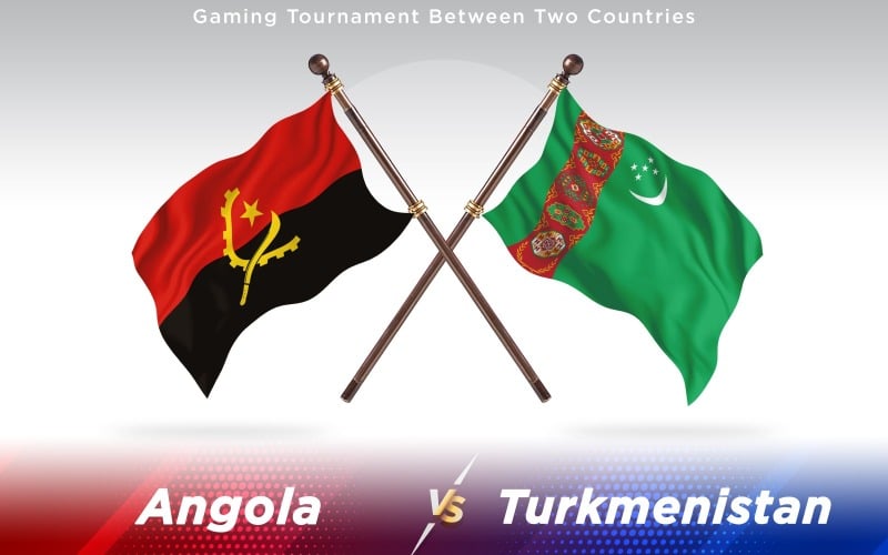 Angola versus Turkmenistán příznaky dvou zemí - ilustrace