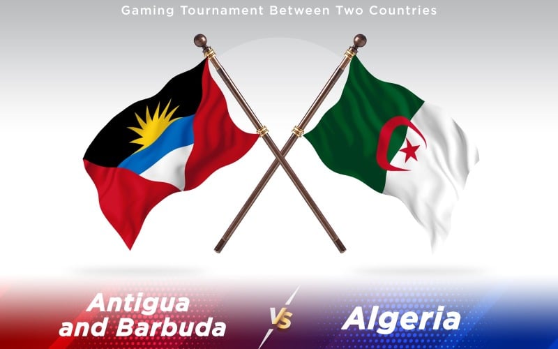 Download Иллюстрация "Antigua versus Algeria Two Countries Flags - Illustration" / Antigua versus Algeria Two Countries Flags - Illustration - Иллюстрация на тему графика national,patriotic,europe,asia,republic,map,flag,country,cartography,geography,nation,illustration,graphic,vector,state,world,isolated,symbol,border,icon