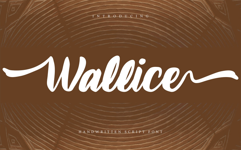 Wallice | Kézzel írott kurzív betűtípus