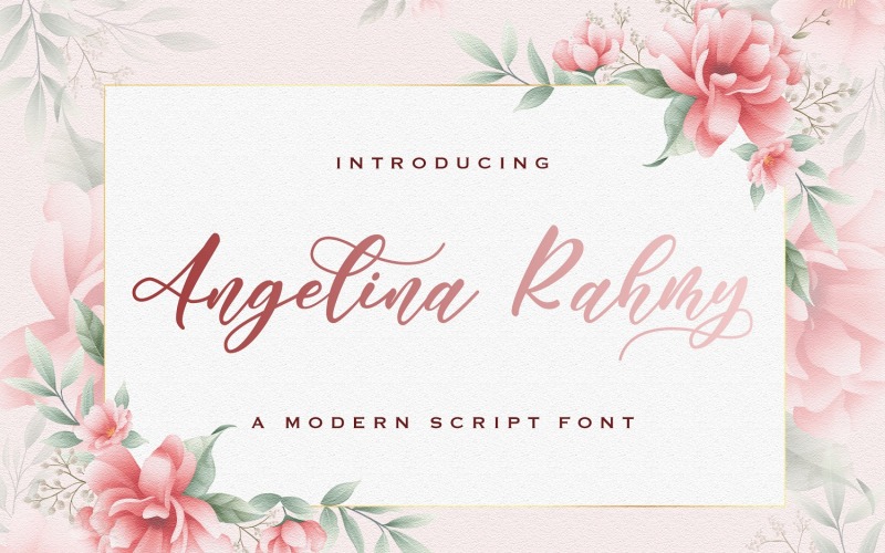 Angelina Rahmy - Carattere corsivo moderno
