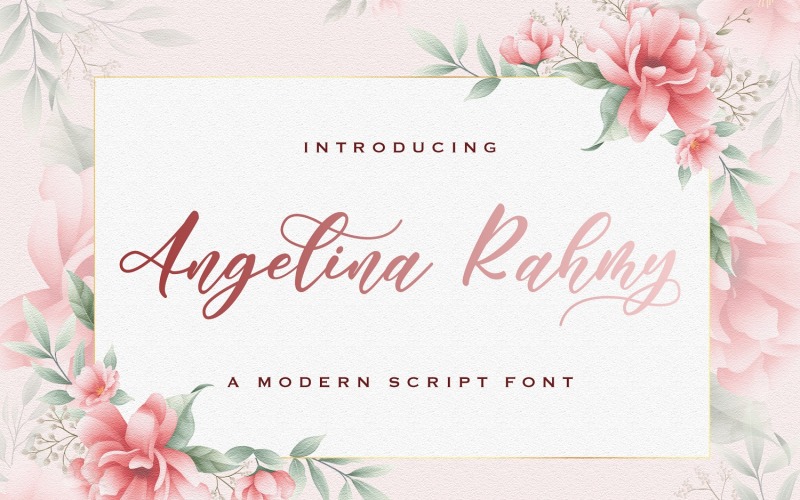 Angelina Rahmy - Fuente cursiva moderna