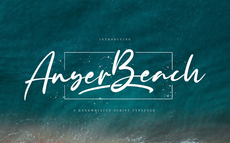 Anyer Beach - handgeschreven lettertype