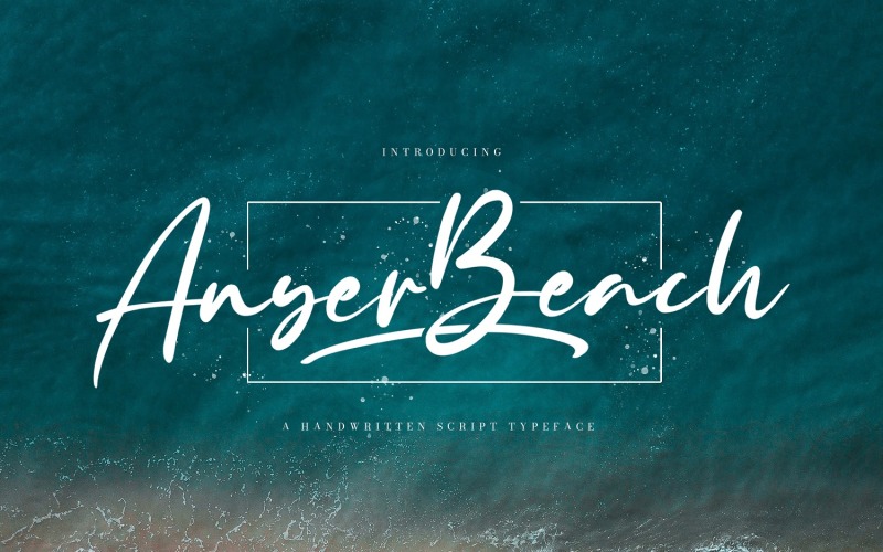 Download Шрифт "Anyer Beach - Handwritten Font" / Anyer Beach - Handwritten Font - Шрифт на тему графика lettering,script,calligraphy,brush,modern,handwritten,vintage,elegant,handlettering,handdrawn,logotype,stylish,handwritting,font,whimsical