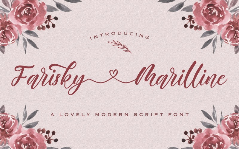 Farisky Marlline - adorável fonte de caligrafia