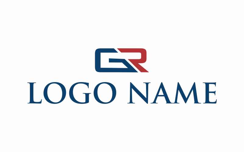 Download Шаблон логотипа "Initials GR Logo Template" / Initials GR Logo Template - Шаблон логотипа на тему графика icon,sign,symbol,initial,vector,logo,business,concept,abstract,template,design,illustration,graphic,font,simple,creative,black,identity,initials,element