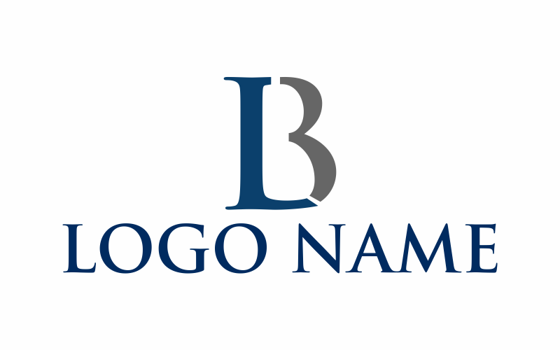 Download Шаблон логотипа "Initials LB Logo Template" / Initials LB Logo Template - Шаблон логотипа на тему графика icon,sign,symbol,initial,vector,logo,business,concept,abstract,template,design,illustration,graphic,font,simple,creative,black,identity,initials,element