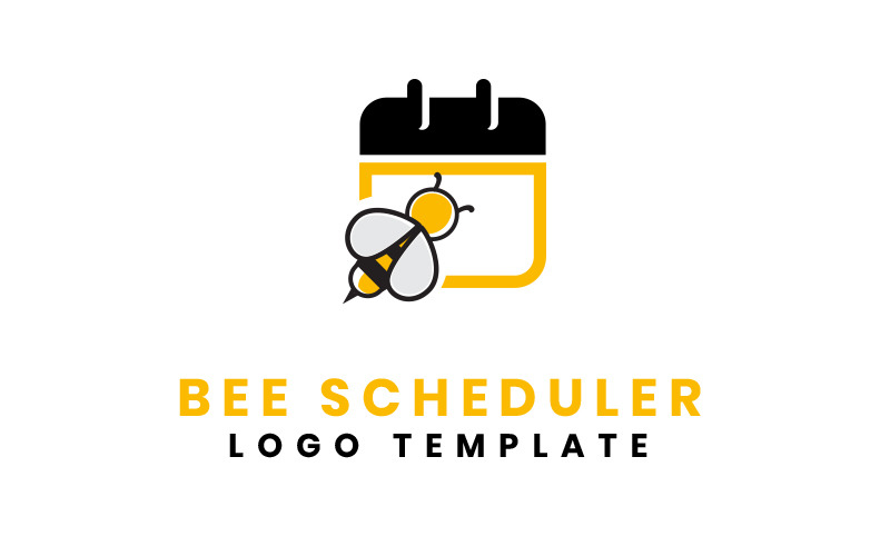 Modèle de logo de conception d'application d'abeille