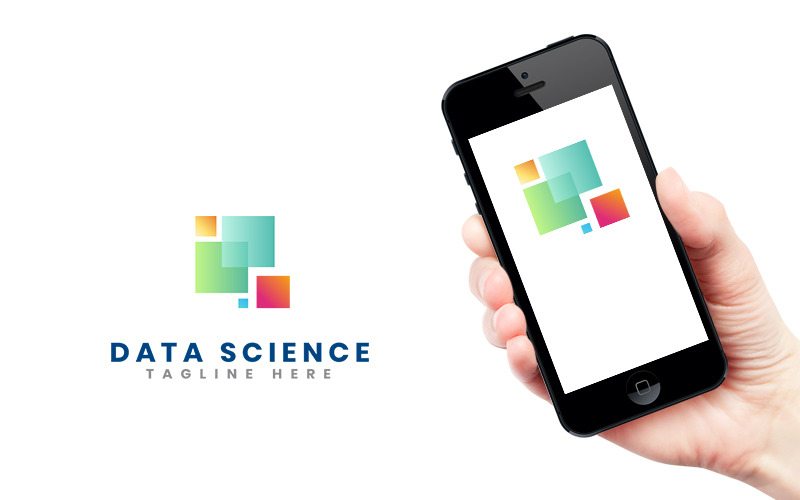 Modèle de logo de science des données