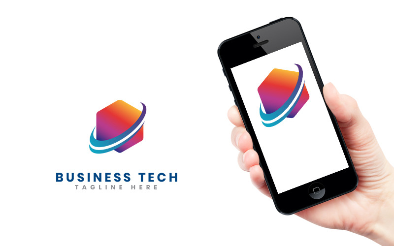 Modello di logo app di tecnologia aziendale