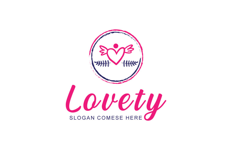 Modello di logo Lovety