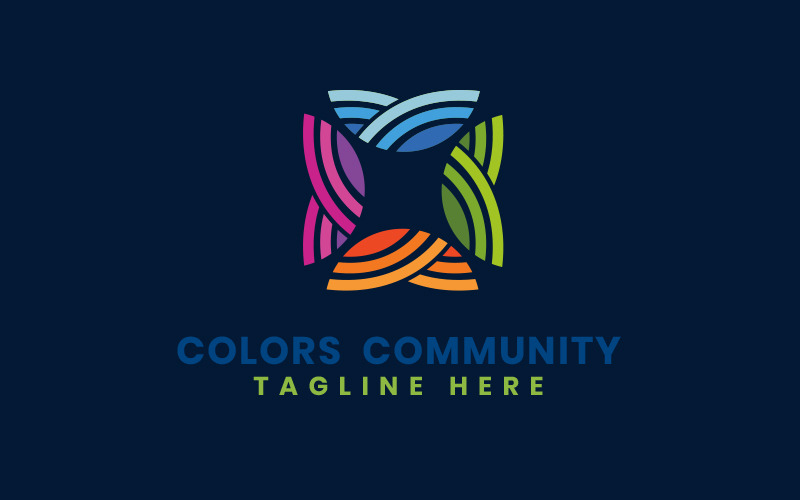 Modelo de logotipo de design colorido