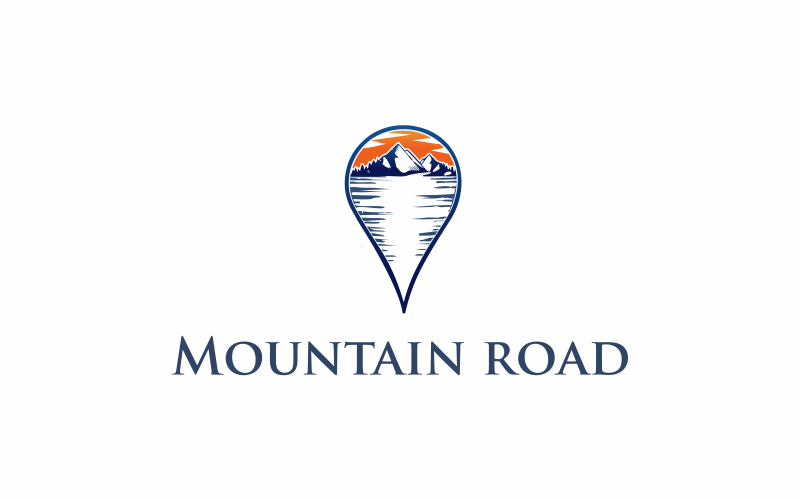 Download Шаблон логотипа "Mountain Road Logo Template" / Mountain Road Logo Template - Шаблон логотипа на тему графика road,mountain,landscape,travel,nature,forest,summer,tree,transportation,winding,peak,empty,outdoor,tourism,green,grass,beautiful,line,background,snow