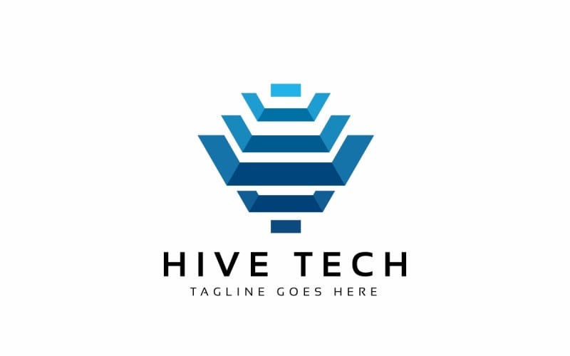 Шаблон логотипа Hive Tech
