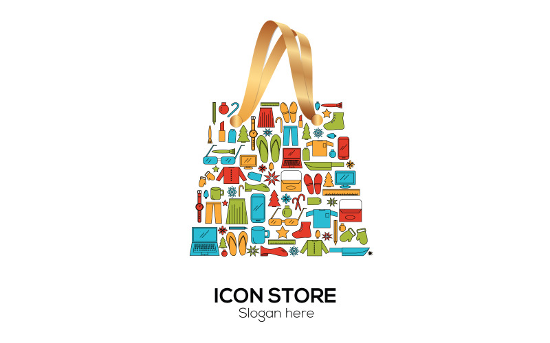 Download Шаблон логотипа "Shop Bag Logo Template" / Shop Bag Logo Template - Шаблон логотипа на тему графика logo,shop,shopping,bag,vector,creative