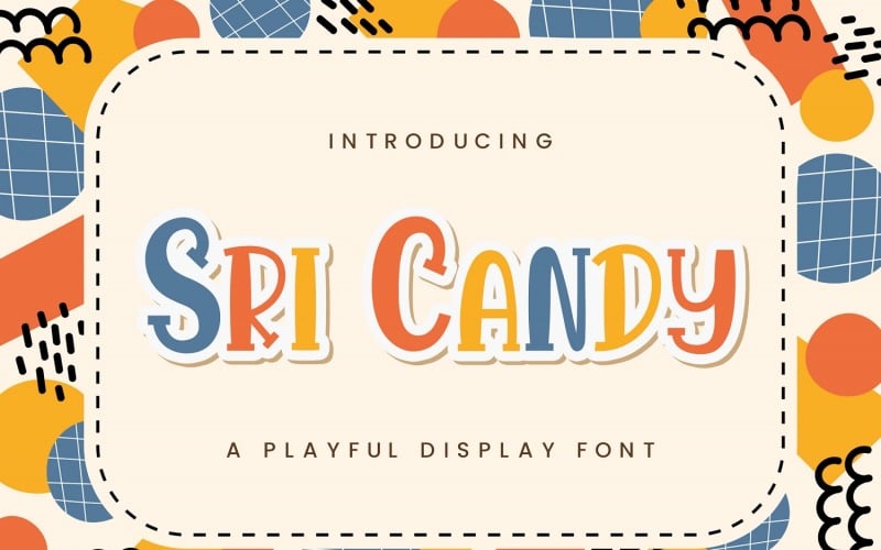 Download Шрифт "Sri Candy - Playful Display Font" / Sri Candy - Playful Display Font - Шрифт на тему графика display,decorative,beautiful,playful,kids,handlettering,school,fun,handwritten,preschool,cute,children,quirky,multilingual,kindergarten