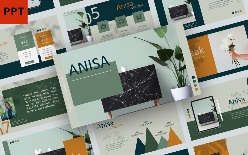 Anisa PowerPoint-mall
