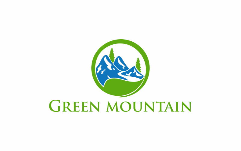 Green Mountain Logo Template 163416 Templatemonster