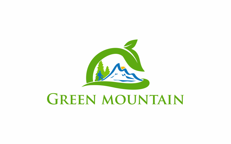 Download Шаблон логотипа "Green Mountain Logo Template" / Green Mountain Logo Template - Шаблон логотипа на тему графика landscape,green,nature,mountain,blue,beautiful,travel,background,peak,outdoor,panorama,natural,spring,outdoors,high,top,tree,national,sunlight,mountains