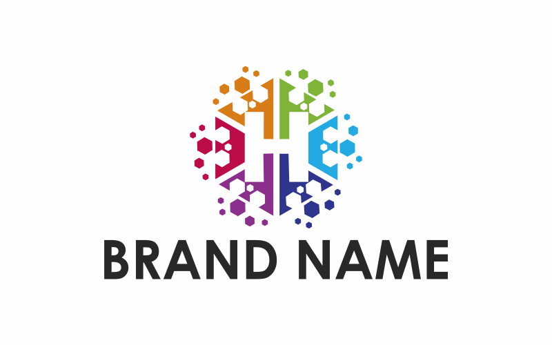 Download Шаблон логотипа "Hexagon Letter H Logo Template" / Hexagon Letter H Logo Template - Шаблон логотипа на тему графика letter,business,logo,modern,icon,hexagon,shape,corporate,font,illustration,alphabet,concept,creative,flat,initial,trend,colorful,color,letter h