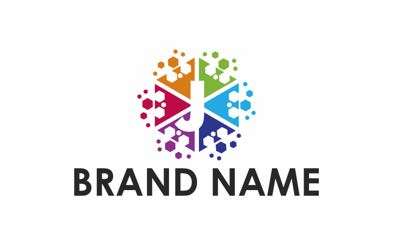 Download Шаблон логотипа "Hexagon Letter J Logo Template" / Hexagon Letter J Logo Template - Шаблон логотипа на тему графика letter,business,logo,modern,icon,hexagon,shape,corporate,font,illustration,alphabet,concept,creative,flat,initial,trend,colorful,color,letter j
