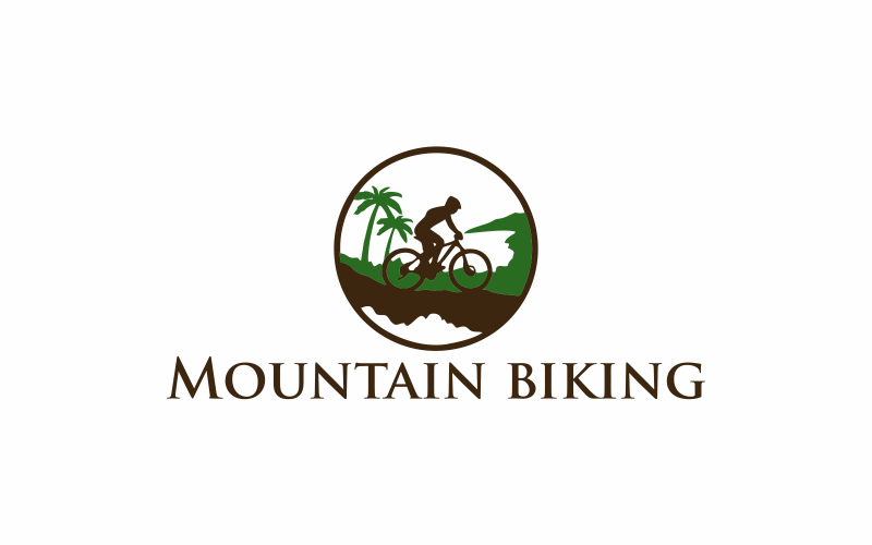 Download Шаблон логотипа "Mountain Biking Logo Template" / Mountain Biking Logo Template - Шаблон логотипа на тему графика bicycle,bike,mountain,sport,adventure,biking,extreme,outdoor,speed,rider,activity,race,trail,people,equipment,track,healthy,leisure,competition,sunset